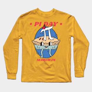Pi Day Cute Cartoon Pie March 14 Long Sleeve T-Shirt